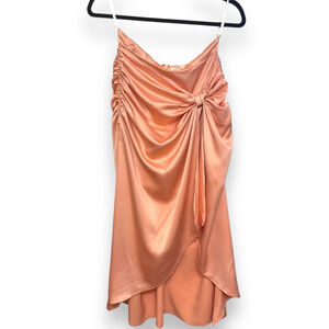 Camila Coelho Bow Skirt, Peach / Tan Size S
